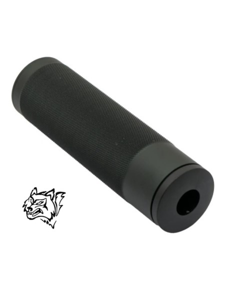 Silenciador Snow Wolf MP5 negro metálico 14mm | Airsoft Yecla