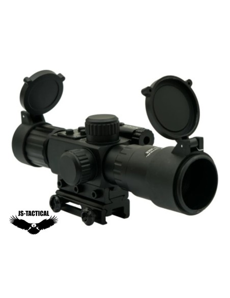 Mira telescópica JS Tactical 4x30 con láser | Airsoft Yecla