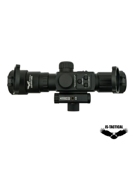 Mira telescópica JS Tactical 4x30 con láser | Airsoft Yecla