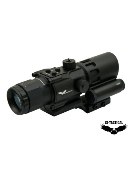 Mira prismática JS Tactical 4x32 con láser | Airsoft Yecla