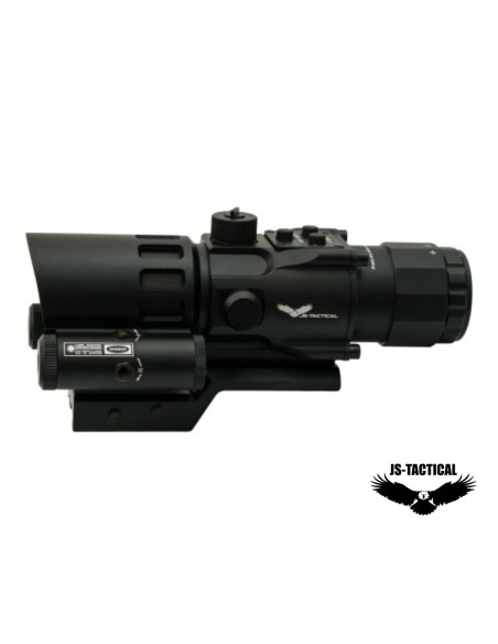 Mira prismática JS Tactical 4x32 con láser | Airsoft Yecla
