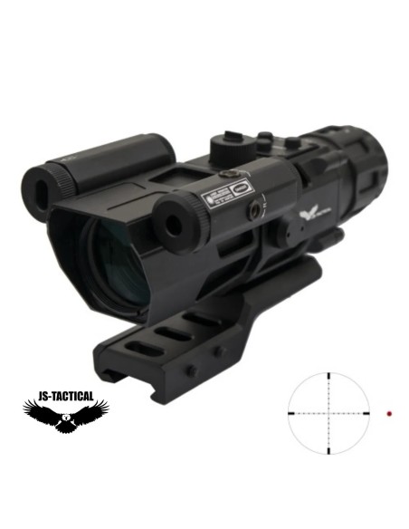 Mira prismática JS Tactical 4x32 láser rojo | Airsoft Yecla