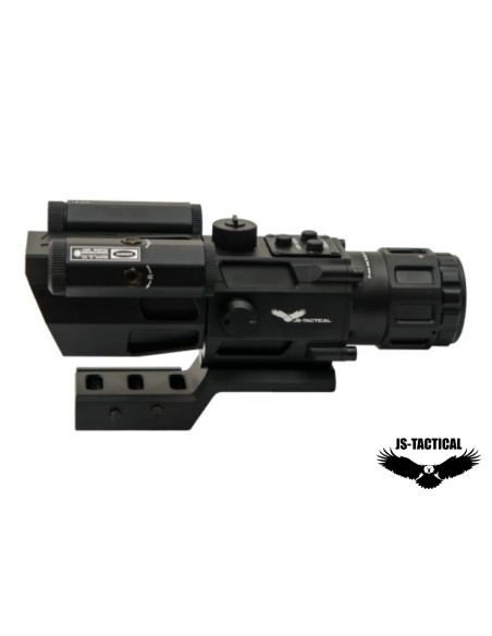 Mira prismática JS Tactical 4x32 láser rojo | Airsoft Yecla