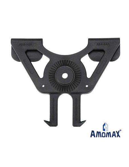 Adaptador rígido MOLLE Amomax triángulo negro | Airsoft Yecla