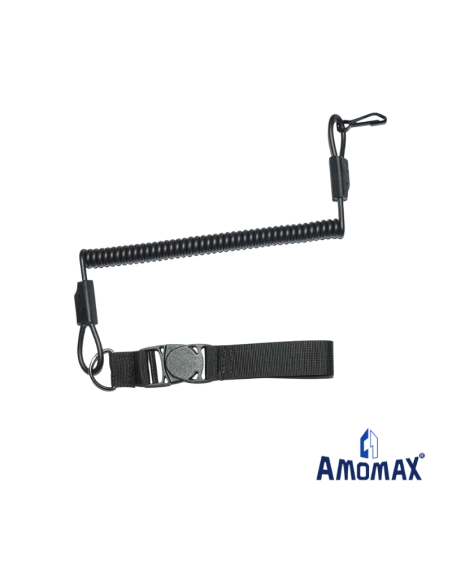 Cordón seguridad pistola Amomax negro | Airsoft Yecla