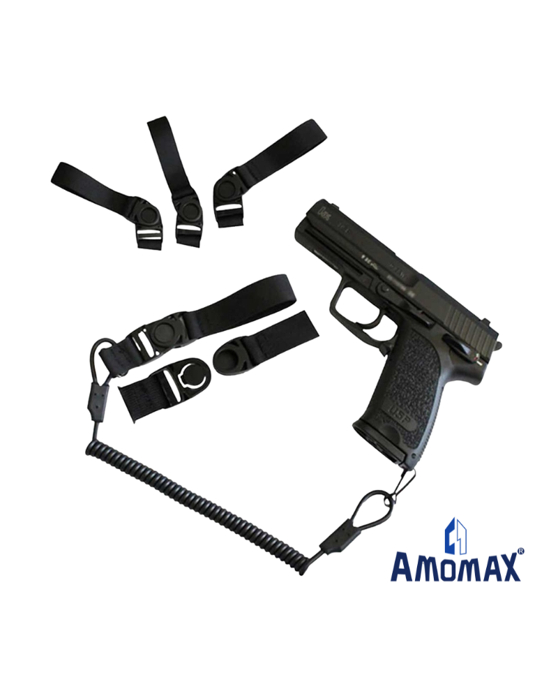 Cordón seguridad pistola Amomax negro | Airsoft Yecla