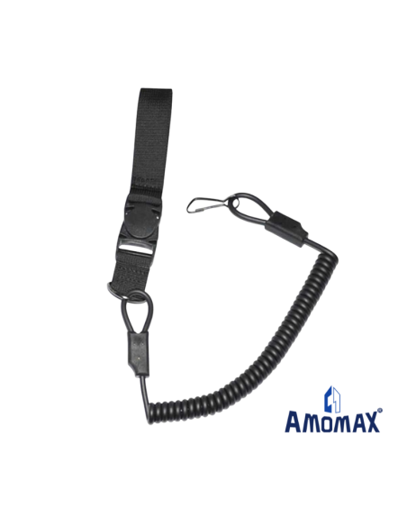 Cordón seguridad pistola Amomax negro | Airsoft Yecla