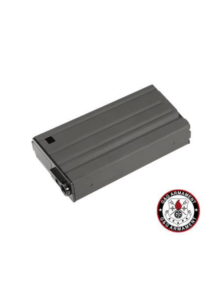 Cargador G&G HI-CAP 400 bolas SR25 Negro | Airsoft Yecla