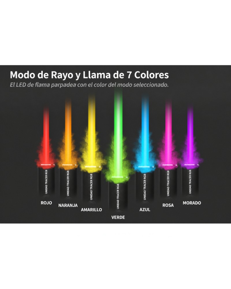 KIT Trazador Airsoft RGB con Efecto Fogonazo + Bolas trazadoras 0.25