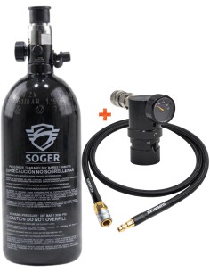 Kit completo de HPA (Botella 0.8L + Regulador + Línea) - Airsoft Yecla