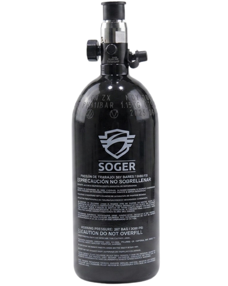 Kit completo de HPA (Botella 0.8L + Regulador + Línea) - Airsoft Yecla
