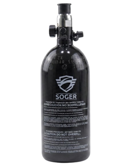 Kit completo de HPA (Botella 0.8L + Regulador + Línea) - Airsoft Yecla