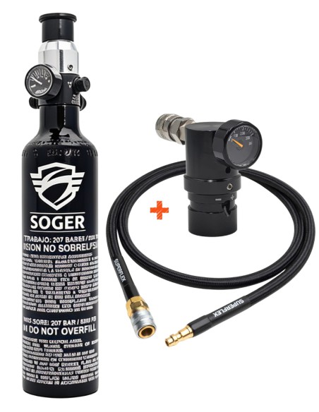 Kit HPA airsoft completo (Botella 0.21L + Regulador + Línea)