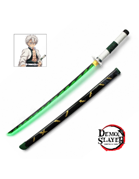 Katana Sanemi Shinazugawa de madera con LED y vapor 104 cm Demon Slayer - Blood Heritage