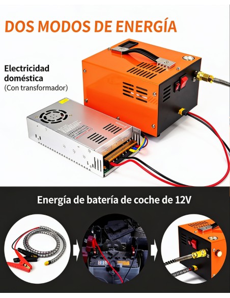 Compresor HPA Portátil 4500 PSI para Airsoft