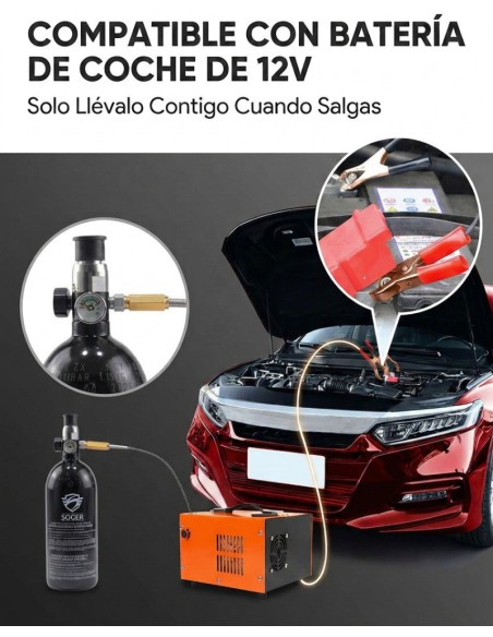 Compresor HPA Portátil 4500 PSI para Airsoft