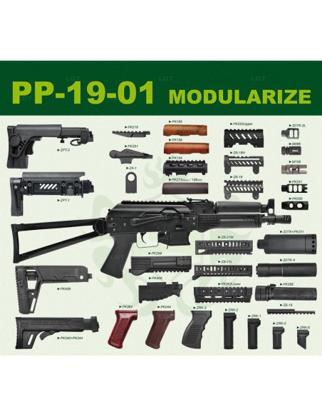 Fusil LCT PP-19-01 AEG - LCT | Airsoft Yecla