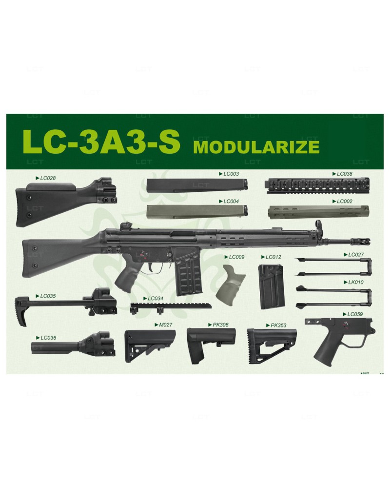 Fusil LC-3A3-S (BK) EBB - LCT | Airsoft Yecla
