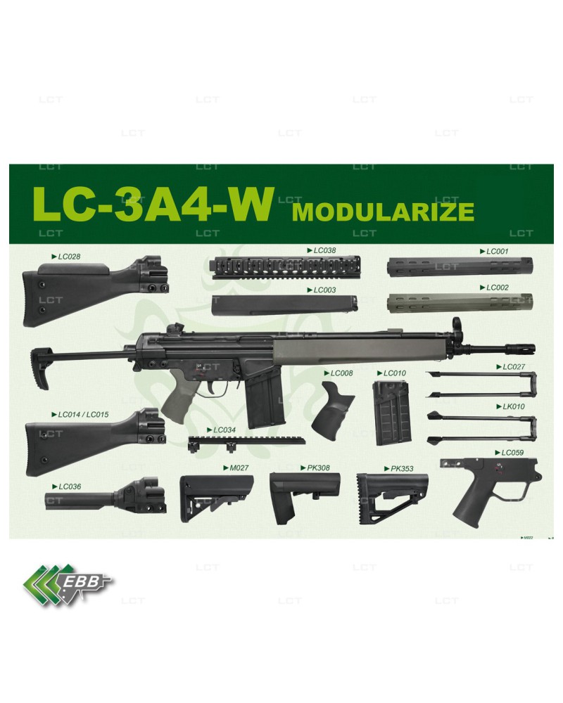 Fusil LC-3A4-W (GR) EBB - LCT | Airsoft Yecla