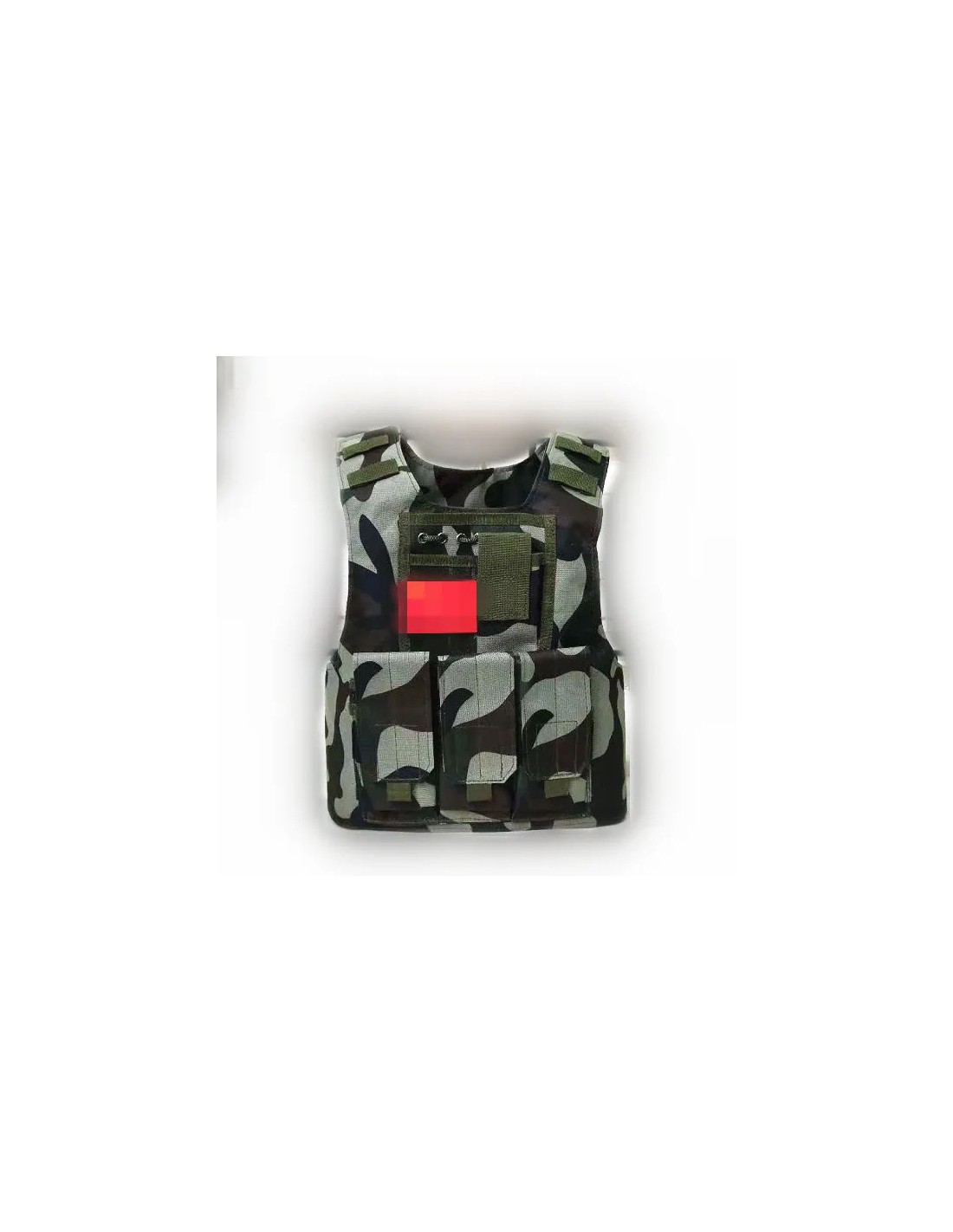Chaleco infantil 40 cm 8 a 12 años 3 portacargadores portaradio portamapa bolsillo trasero velcro Camuflaje