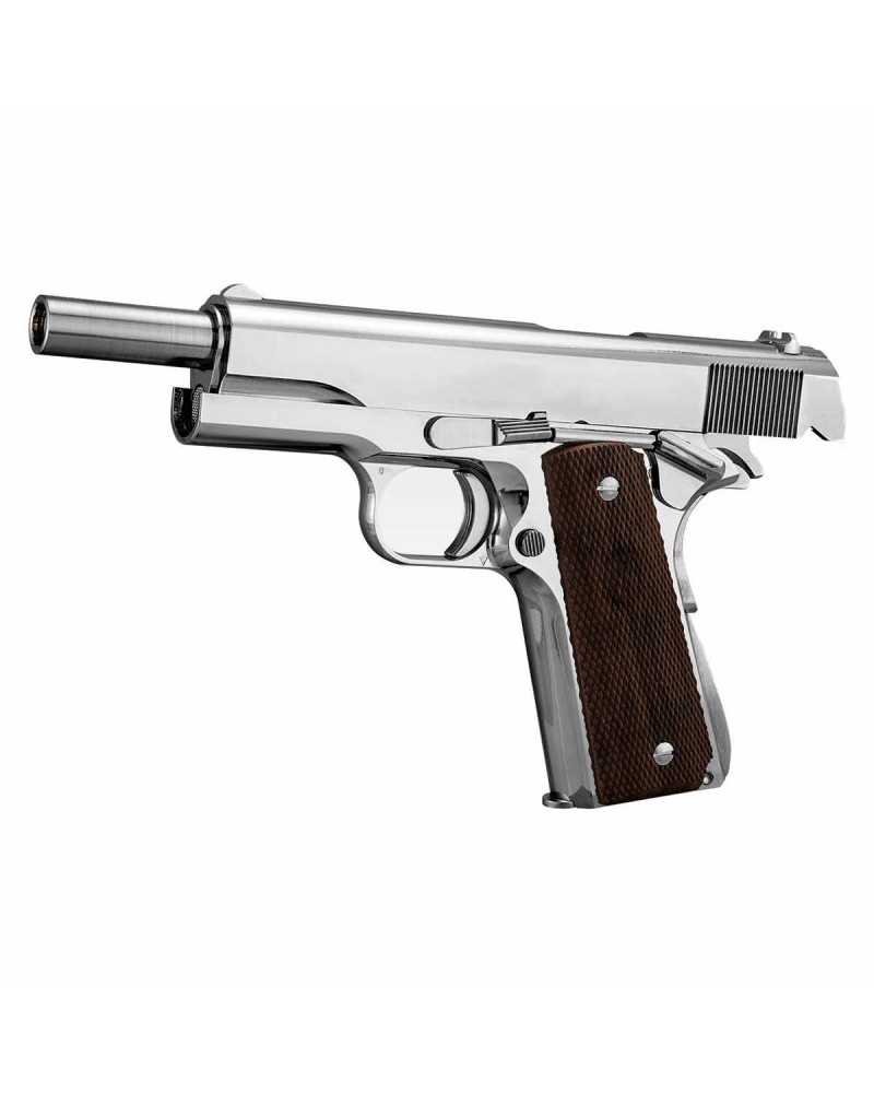 Pistola Gas Government Mark IV Series´70 Nickel Plata | Airsoft Yecla
