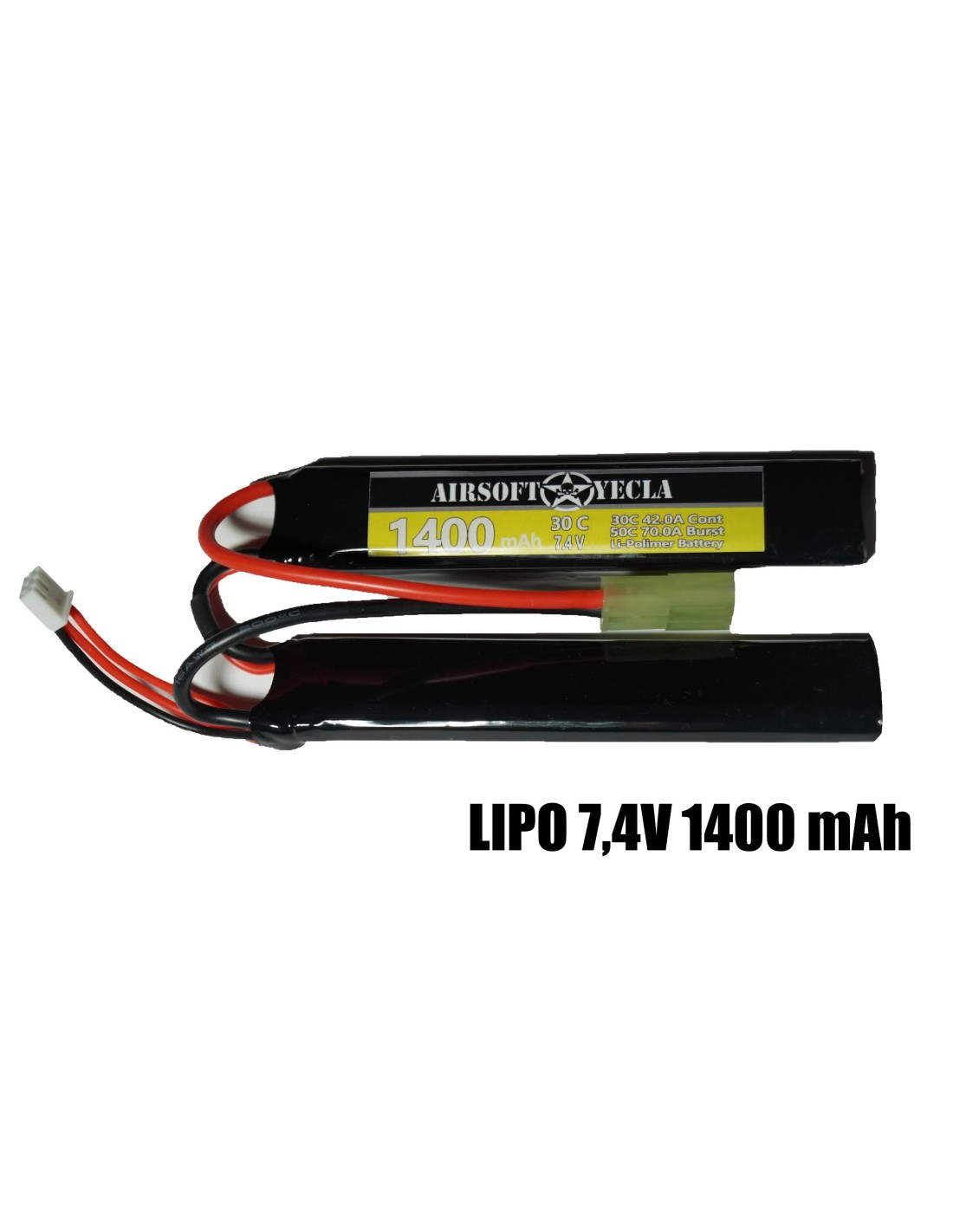 BATERÍA 7.4V LIPO 2 Celdas 1400mAh 30C