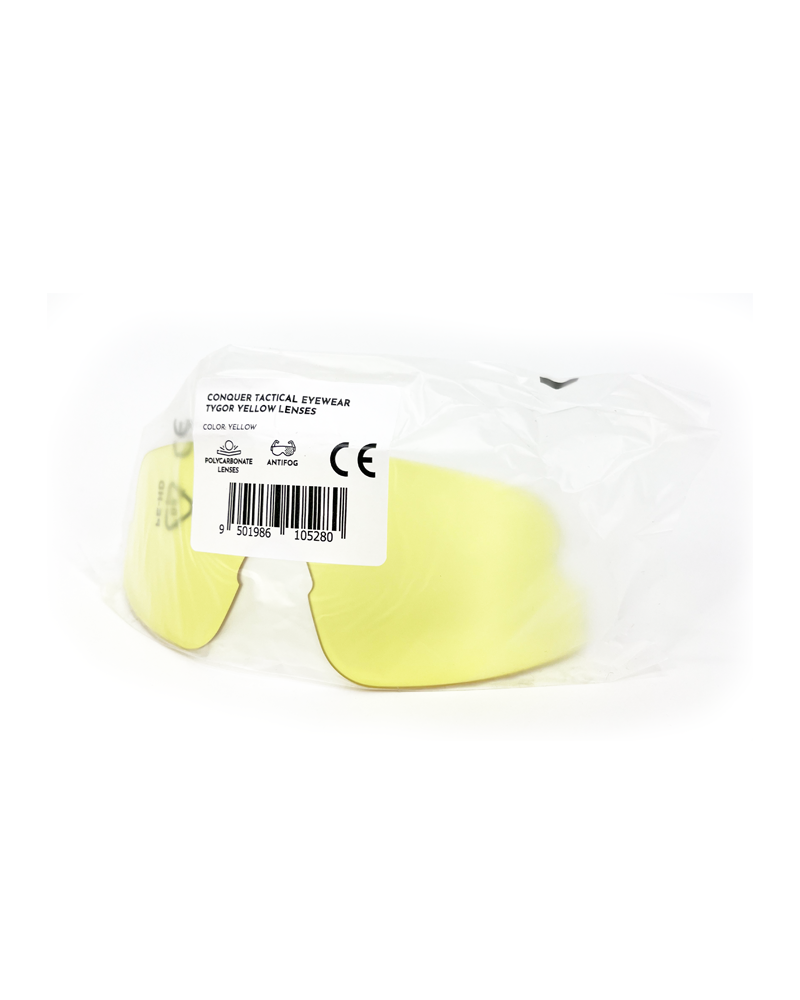 Gafas TYGOR lentes amarillas - CONQUER Eyewear | Airsoft Yecla