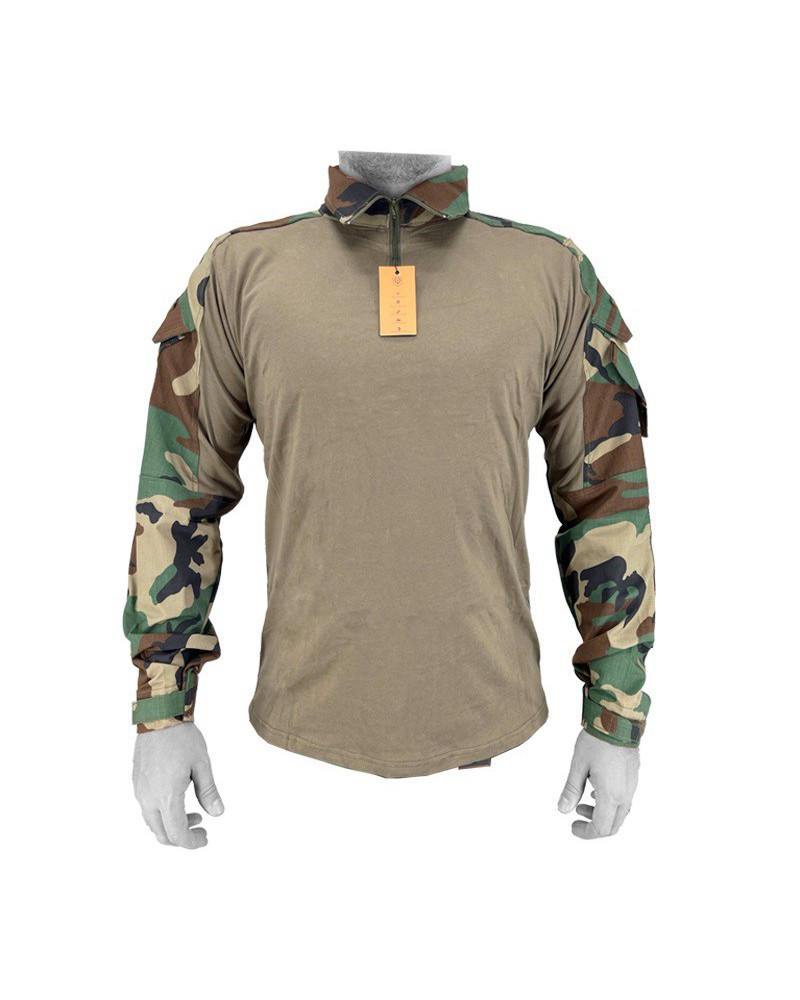 Camisa DLX SHIRT Woodland M - CONQUER | Airsoft Yecla
