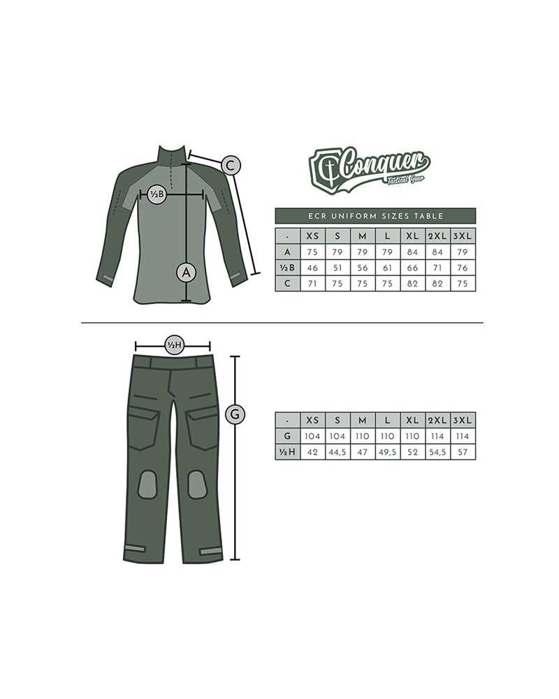 Uniforme CONQUER ECR MCBK - XXS | Airsoft Yecla