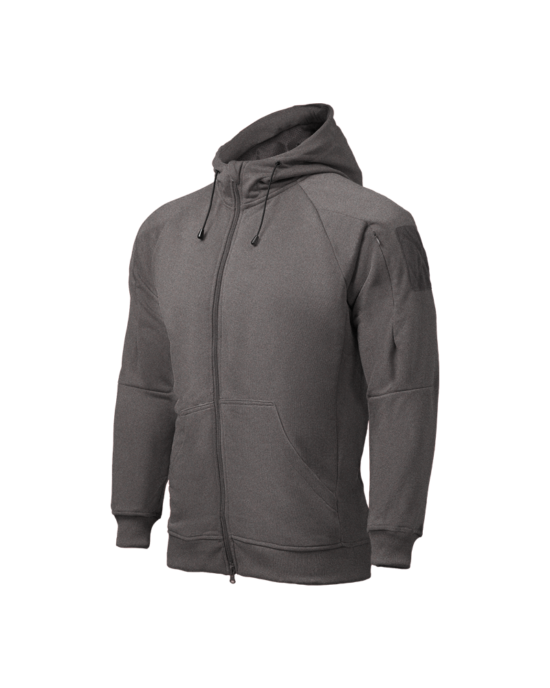 Sudadera táctica Fullzip CONQUER Dark Grey S | Airsoft Yecla