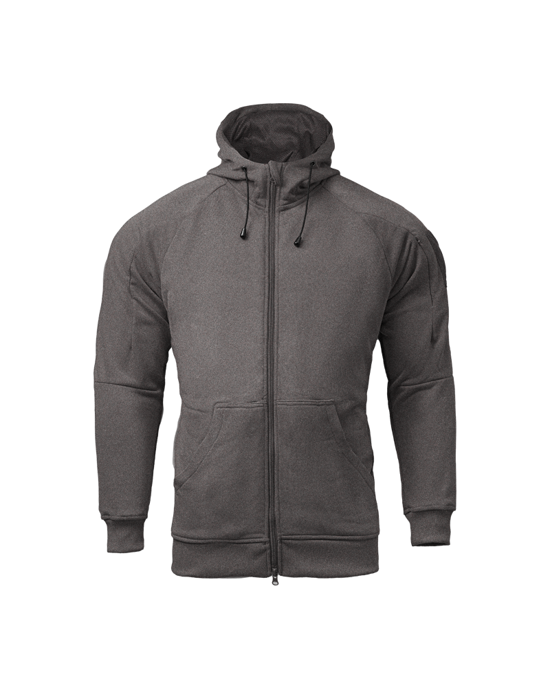 Sudadera táctica Fullzip CONQUER Dark Grey S | Airsoft Yecla