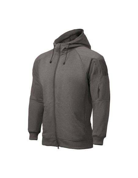 Sudadera táctica Fullzip Conquer Gris oscuro L | Airsoft Yecla