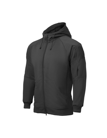 Sudadera táctica Fullzip con capucha CONQUER - BK - M