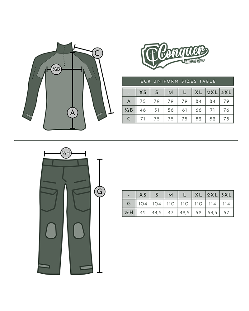 Uniforme ECR SW XL - CONQUER | Airsoft Yecla