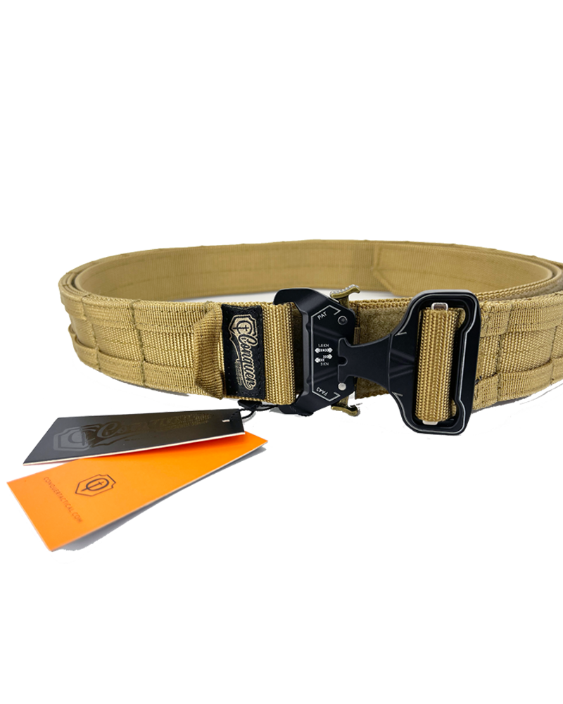 Cinturón doble Double Belt L - Tan - Conquer | Airsoft Yecla