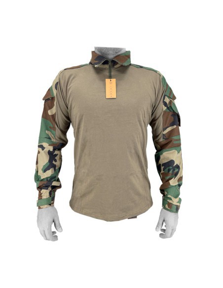 Camisa DLX SHIRT Woodland XXL - CONQUER | Airsoft Yecla