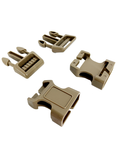 Set de hebillas de repuesto 2 piezas TAN | Airsoft Yecla