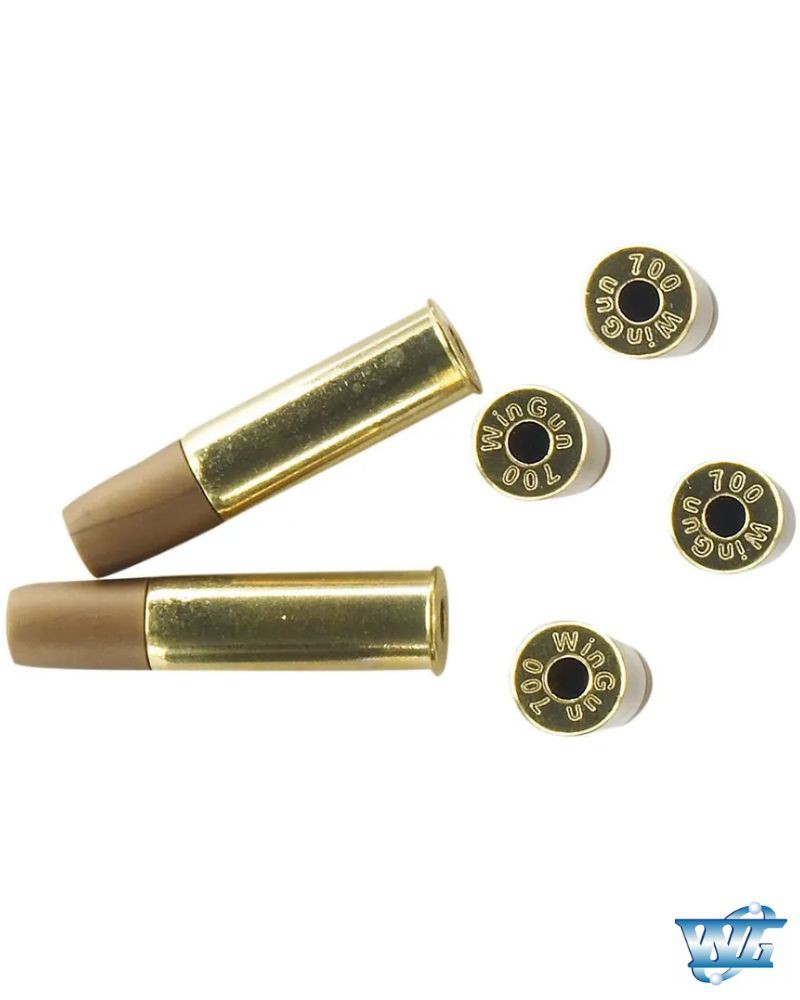Pack 6 Vainas para Revólver Win Gun | Cartuchos Metálicos