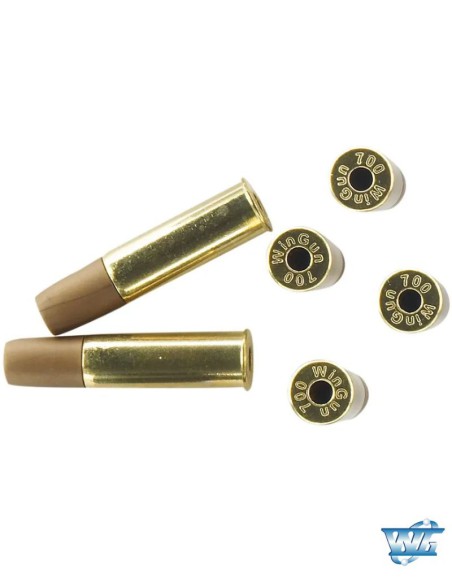 Pack 6 Vainas para Revólver Win Gun | Cartuchos Metálicos