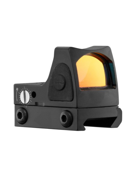 Visor punto rojo compacto Lancer Tactical Red Dot Reflex Sight Black para rail 21mm