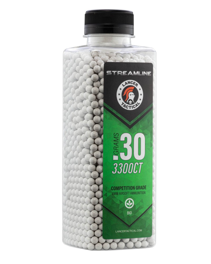 Bolas biodegradables STREAMLINE Bio 6mm 0.30g 3300 Lancer Tactical
