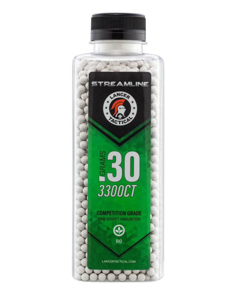 Bolas biodegradables STREAMLINE Bio 6mm 0.30g 3300 Lancer Tactical