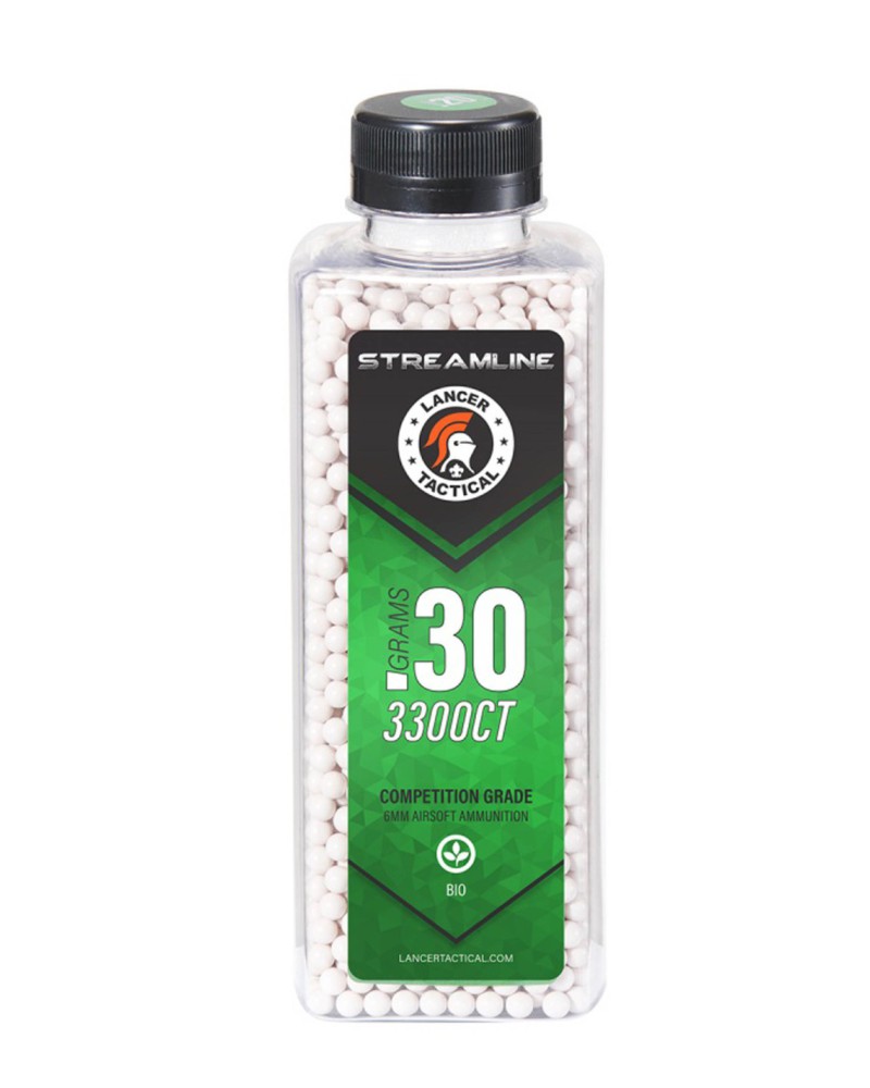 Bolas biodegradables STREAMLINE Bio 6mm 0.30g 3300 Lancer Tactical