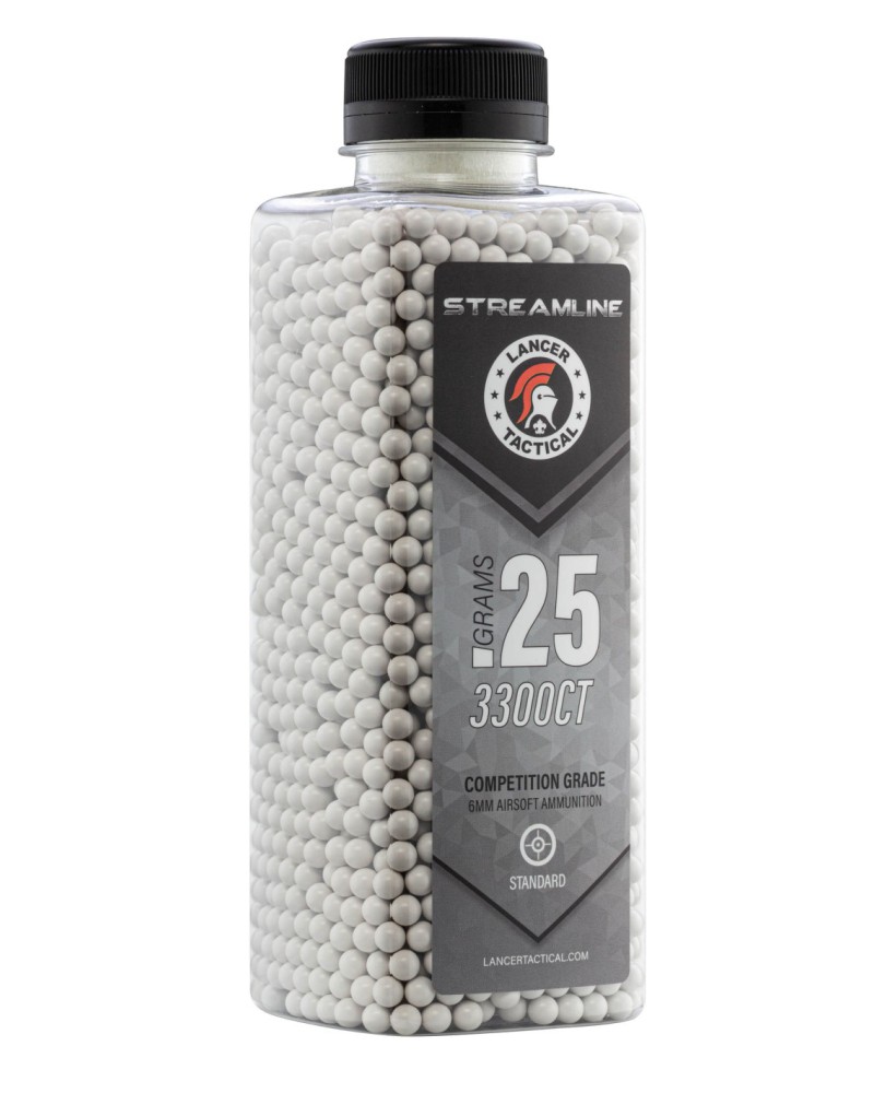 Bolas BB LT Streamline 0,25 g 6 mm 3300 uds - Lancer Tactical