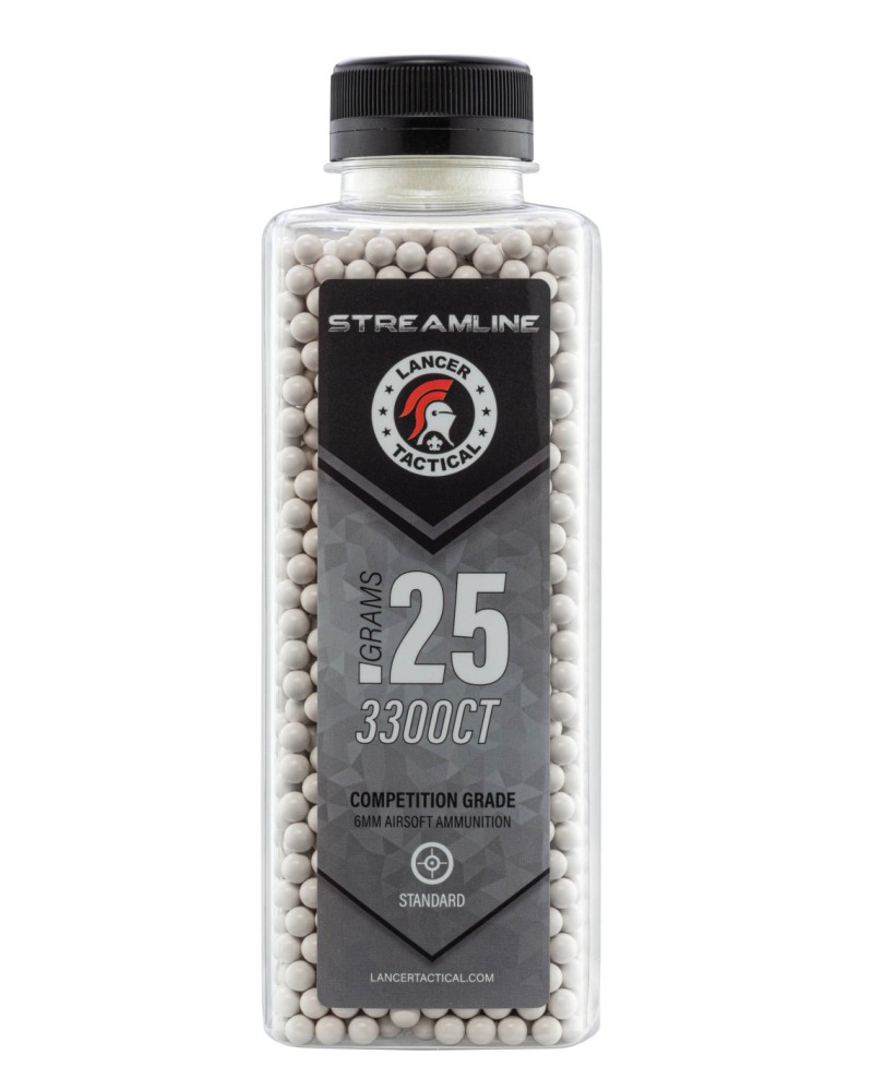 Bolas BB LT Streamline 0,25 g 6 mm 3300 uds - Lancer Tactical