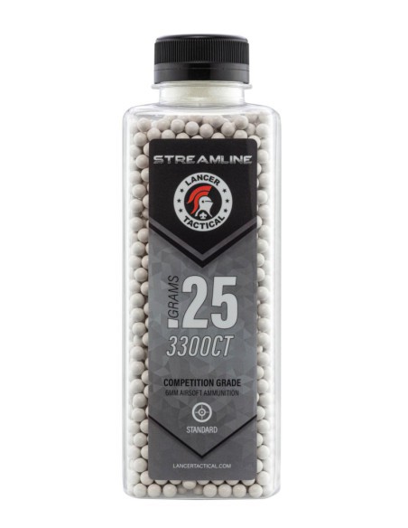 Bolas BB LT Streamline 0,25 g 6 mm 3300 uds - Lancer Tactical