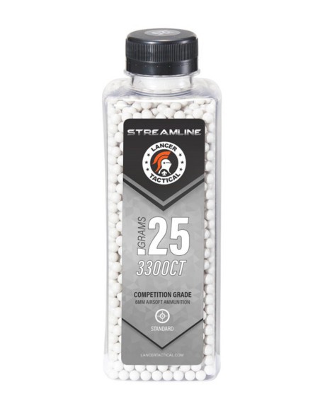 Bolas BB LT Streamline 0,25 g 6 mm 3300 uds - Lancer Tactical