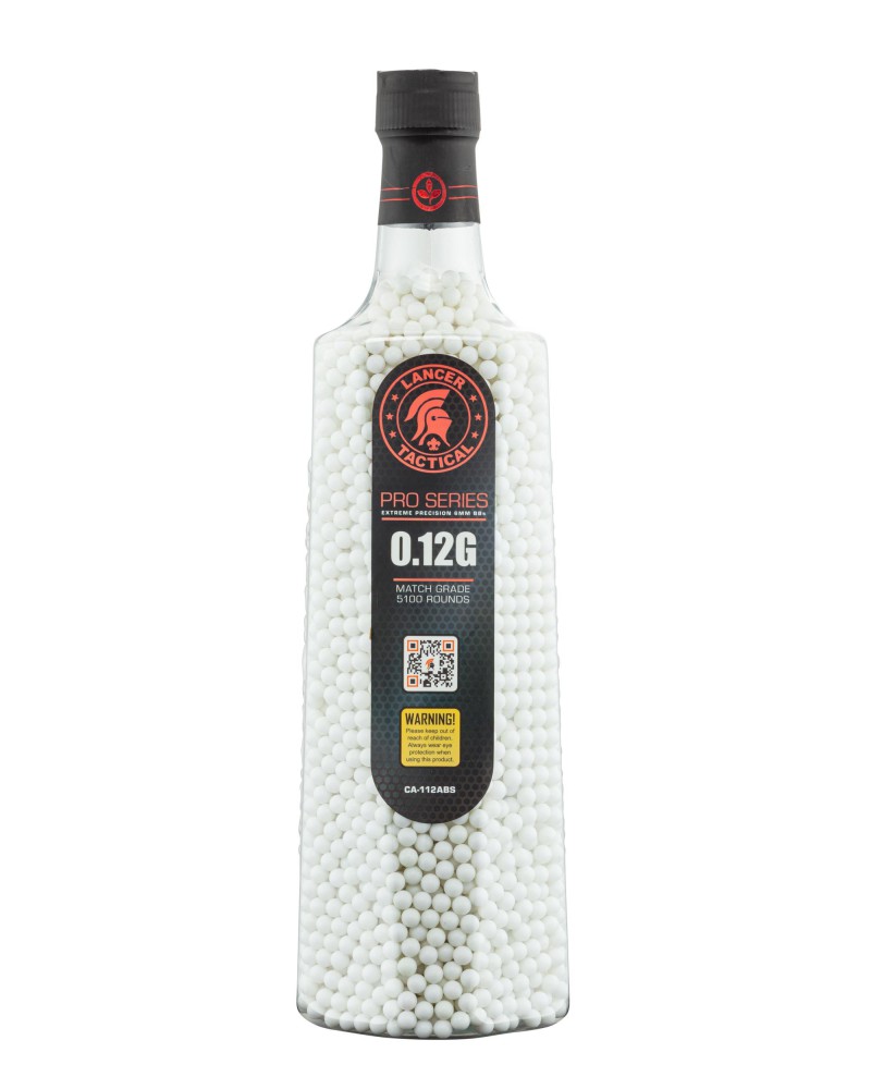 Bolas BBs 6 mm 0,12 g 5100 en botella | Airsoft Yecla