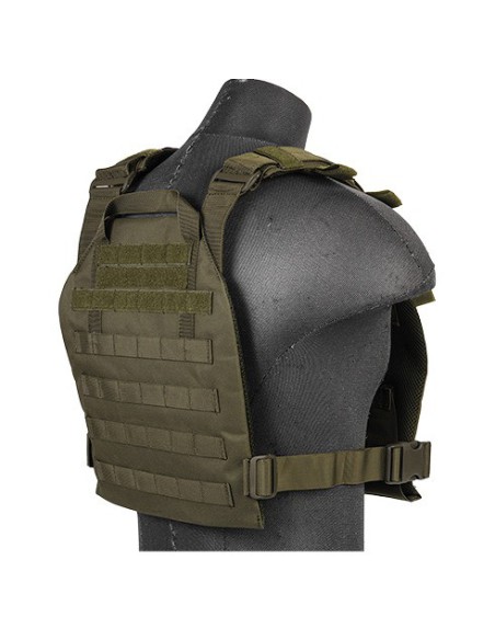 Chaleco Plate Carrier OD 1000D Verde | Airsoft Yecla