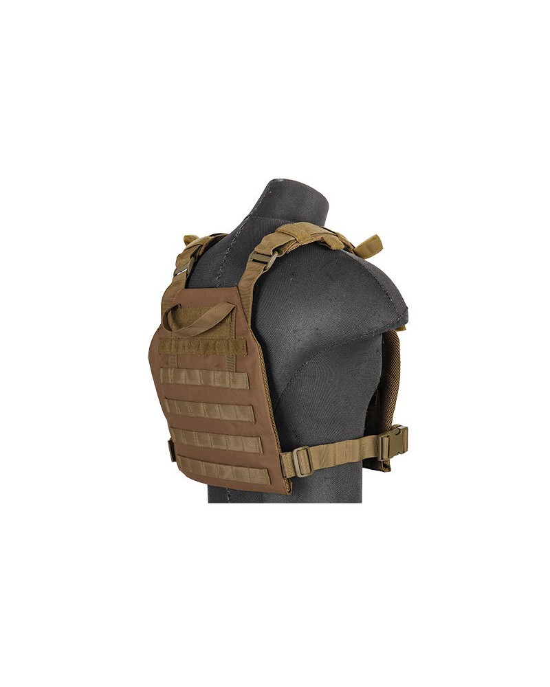 Chaleco plate carrier ligero 1000D Coyote Brown - Lancer Tactical